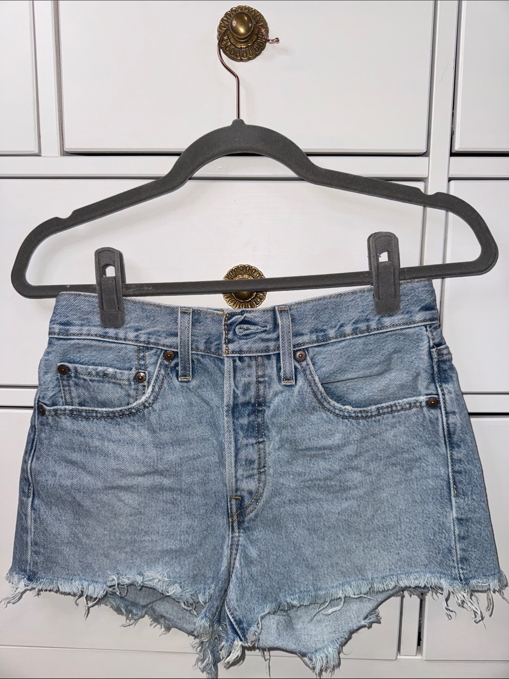 Levi's Original 501 Distressed Denim Cutoff Shorts